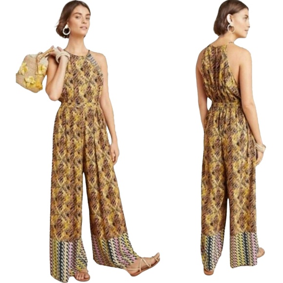 Anthropologie Bl-nk Gallery Row Sleeveless Jumpsuit - Size Small - Picture 2 of 7